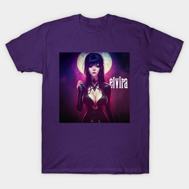 Elvira: Mistress of the Dark T-Shirt by Cesar Giovani Imagery